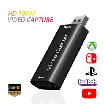 Mini HD 1080P HDMI-kompatibilný s USB 2.0 Video Capture Kartová Hra Nahrávanie Box pre Počítač Youtube OBS Atď. Živé Vysielanie
