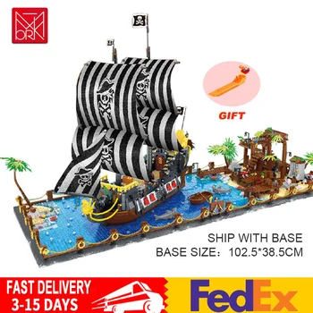 Kompatibilné s Lego Booty Bay MOC Nápady Stavebné Bloky Model Pirátskej Lodi Tehly Vzdelávacie Hračky Plachetnica pre Deti Darčeky
