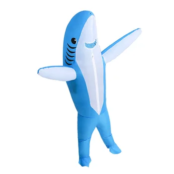 Veľké Nafukovacie Shark Kreslená postavička Maskot Kostým Reklama Obrad Dospelých Maškarný Party Animal karneval prop darček