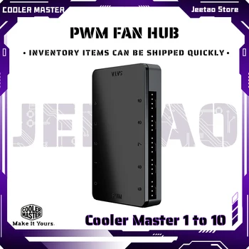 Cooler Master 1to10 Hub 4PIN PWM CPU Chladič SATA Napájania Port Prípade, Chladiaci Ventilátor Kábel usb Hub-Rozbočovač Adaptér Magnet adsorpcie