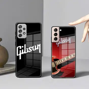 Gibson Guitar Telefón Prípade Tvrdeného Skla Telefón puzdro pre Samsung S22 S21 S20 Ultra Pro S10 Plus Note10 20 Ultra Zahŕňa
