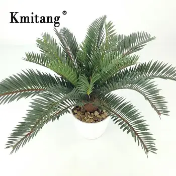 45 cm Umelé Palmy, Tropických Rastlín, Plastové Palmových Listov Zelená Monstera Falošné Kokosový Leafs Pre Domáce Kancelárie Svadobná Výzdoba