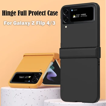 Z Flip4 Záves obal pre Samsung Galaxy Z Flip 4 3 5 G obal Pre Samsung Z Flip 4 Brnenie capa na Pevnom PC Úplný Ochranný Kryt Telefónu