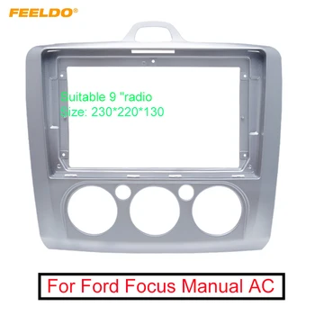 FEELDO autorádia 2Din Fascia Rámom vhodné Pre Ford Focus Manual AC DVD Panel Dash Inštalácia Rámu Orezania Rám Auta