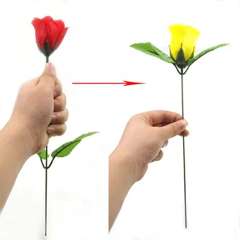 Zafarbenie Ruže (Červená Zmeniť Žltá) Rose Kúzla Zmeniť Valentine 'S Day Farba Ruže Kvet Magický Trik Zábavné Hračky