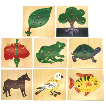 Mš Detí Raného Vzdelávania učebná pomôcka Puzzle Výučby Montessori Rukoväte Panel Detská Drevená Hračka