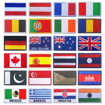 Výšivky Národnej Vlajky Appliques Pre Oblečenie Spp inej Krajine Logo Národ, Zástavy, Vyšívané Škvrny DIY Šitie Odevov