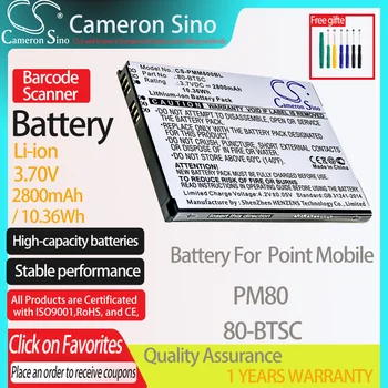 CameronSino Batérie na Bod Mobile PM80 hodí Bod Mobile 80-BTSC Čiarových kódov batérie 2800mAh/10.36 Wh 3.70 V Li-ion Čierna