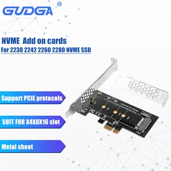 GUDGA M2 Pcie Adaptér PCI-E 3.0 x1 X4 M. 2 NVMe Pridať Na Kartu Tlačidlo M +B Kľúč Rada rozširujúce Karty Pre 2230 2242 2260 2280 BTC