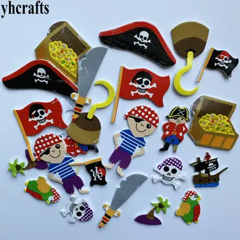 1bag/Veľa Pirát penové nálepky DIY remesiel činnosť položky Škôlky začiatku vzdelávania, vzdelávacie hračky Narodeninám Halloween