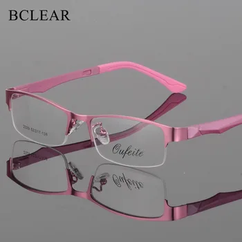 BCLEAR Pol bez obrúčok Okuliare Rám Optickej Predpis Semi-Rim Okuliare, Rám Pre ženské Okuliare Žena Armacao Oculos