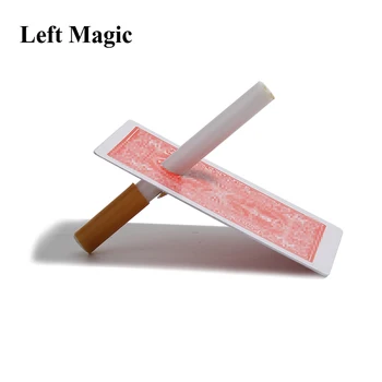 Cigareta Thru Prostredníctvom Karty Zblízka Magické Triky Pre Profesionálny Kúzelník Kúzlo Ilúzie Fáze Truco De Magia Ľahké Robiť