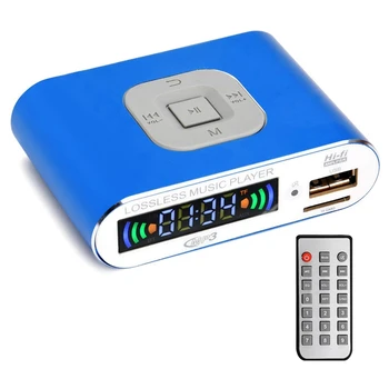 Bluetooth 5.0 Audio Prijímač, MP3 Digitálny Prehrávač Hudby, FM Rádio, SD Card/USB Prehrávanie 3,5 mm Audio Výstup(Modrá)
