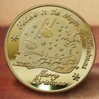 NOVÉ Santa Claus, ktorí Chcú Mince Zberateľské Zlaté Á Suvenír Mince Severný Pól Kolekcie Darček Veselé Vianoce Pamätné Mince