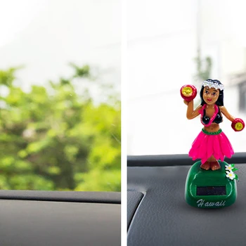 Havajská Dievča Auto Ornament Tvorivé Cartoon Solárny Dievča, Tras Hlavy Bábika Tanec Dekorácie Auta Ornament