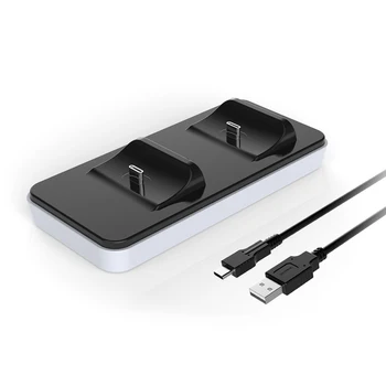 Nabíjačka pre DualSense Dual USB Typu C Nabíjací Dok Stanica Kolíska s USB Kábel pre PlayStation 5 PS5 Bezdrôtový ovládač