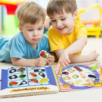 Montessori Obsadené Knihy Pre Deti Na Rozvoj Vzdelávacích Zručností Obsadené Knihy pre Deti, Montessori Hračky pre Batoľatá na Rozvoj Vzdelávania