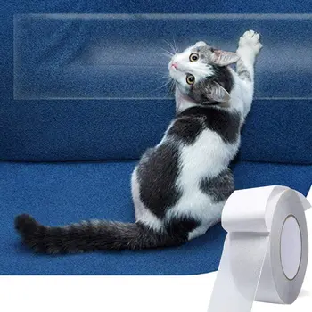Cat Scratch Odstrašujúci Pásky Clear Double-Sided Mačka Proti Poškriabaniu Školenia Pásky, Nábytok Chránič na Gauč, Koberec, Dvere