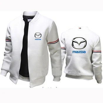2022 Mazda Logo Mens mikina s kapucňou Outwear Bunda na Zips s Kapucňou Kvalitný hip hop Harajuku Kapucňou mikiny