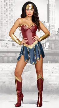 Halloween Deluxe Spravodlivosti Zaujímalo Ligy Kostým Ženy Kombinézu Superhrdina Supergirl Mulher Maravilha Fantasia Karnevalové Oblečenie