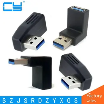 Nízky Profil 90 Stupňov Nahor Zahnutá USB 3.0 Adapter mužmi A Rozšírenie