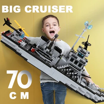 Kompatibilné S Lego 70 CM 1560PCS Vojenské Námorníctvo Loď Sady Stavebné Bloky, Hračky Tehál Aircrafted Dopravcu Armády vojnovej lode WW2 Nádrž