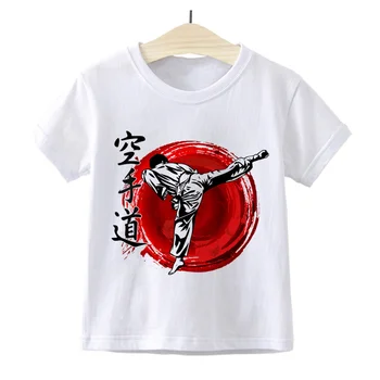 2022NEW Deti Chlapci T-shirt Karate, Taekwondo Dizajn Detské Letné Topy Dievčatá Oblečenie Batoľa Fashion Tričko Tlač Deti Oblečenie