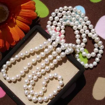Skutočné Perly, Dlhý Sveter Šperky Zima/Jar/Leto/Jeseň Perlový Náhrdelník Viazané Kostým Lacné Šperky na Predaj!!!