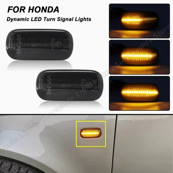 Pre Honda Civic Dohodou Fit Jazz Mesto Stream CR-V Odyssey Žiadna Chyba 2KS LED Dynamický Indikátor Bočné Obrysové Svetlá Otočte Signál Lampa