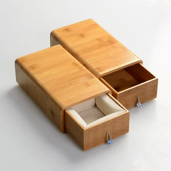 Bambusové úložný box šperky čajový list box zber