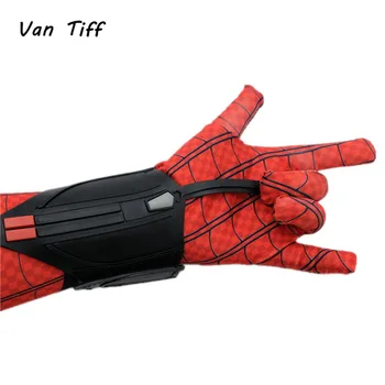 Spider rukavice man Spider Rameno Bracers Muž Peter Parker Superhrdina Cosplay Kostým Arachnoid Zápästie launcher, S Strelec Rekvizity
