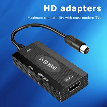Praktická Herné Konzoly SS na Kompatibilný s HDMI Adaptér pre Sega Saturn HD TV Converter Televízia Konektor Zariadenia Príslušenstvo