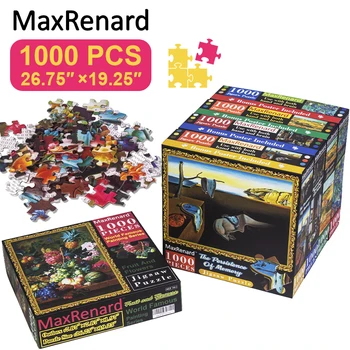 MaxRenard Skladačka Puzzle 1000 Kusov Papiera Van Gogh Starý Majster Maliarske Umenie Puzzle Hry Hračky pre Dospelých Vianočné Darčeky