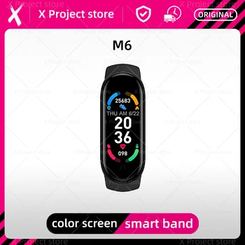 Smart Kapela M6 Smart Hodinky Muži Ženy Srdcového tepu Fitness Tracker Smartwatch Smartband Hodiny Pre oppo iOS telefón pk M2 ID115