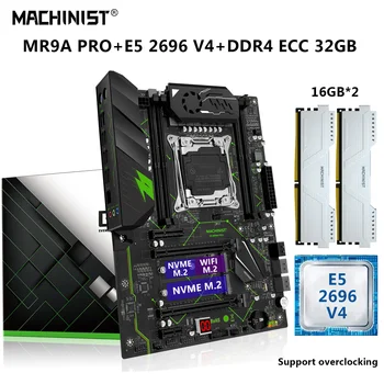 STROJNÍK E5 MR9A PRO Doske Auta Xeon E5 2696 V4 CPU Procesor LGA 2011-3 32 G=2x16G DDR4 ECC RAM Pamäť Nastaviť NVME M. 2 SATA3