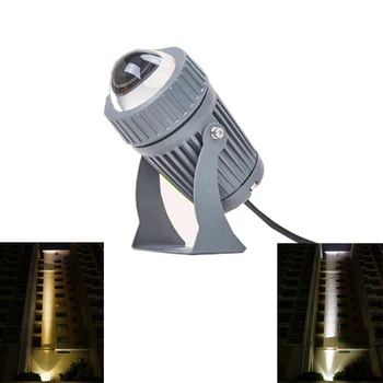 LED Trávnik Svetlo 10W Wall Washer Nepremokavé Reflektory Úzky Lúč Spot Lampy Vonkajšie Krajiny Dekor AC100-240V DC12V