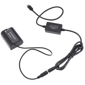 FOTGA DMW-BLK22 Figuríny Batéria Napájací Adaptér s TYP-C Kábel pre Panasonic S5 S GH6