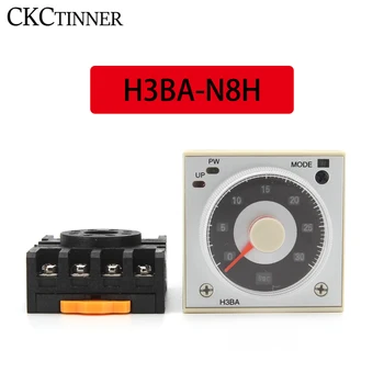 H3BA-N8H 8PIN 50/60Hz 2NO2NC Čas 1.2 s 300h 48*48 mm DC12V DC24V AC110V AC220V Multifunkčné jednotky ssd (solid state relay