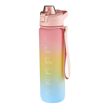 Roztomilý Stupňovanie 1 Liter Personalizované Fliaš Vody pre Dievčatá Opakovane Zdravie Kawaii Fľaša na Vodu fľaša na Vodu