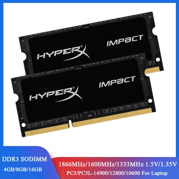 Memoria DDR3L Ram DDR3 4GB 8GB 16GB 1600 1333 1866MHz Sodimm Pamäte PC3-12800 14900 10600 Notebook 1.35 V 1,5 V 204Pins Notebook RAM