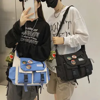 2022 Japonský Jednoduchý Messenger Taška Puzdro z Nylonu Nepremokavé Plátno Rameno, Kabelka Crossbody Tašky pre Ženy, Mužov Tašky Bolsas