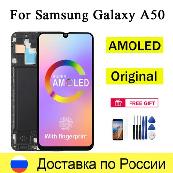 AMOLED Displej Pre Samsung Galaxy A50 A30 LCD Displej Dotykový Displej Digitalizátorom. Montáž A505F SM-A505FN/DS A505F/DS A505 Obrazovke