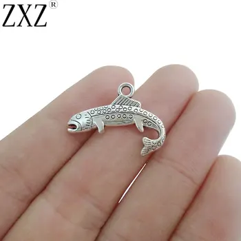 ZXZ 10pcs Ribbonfish Morských Rýb Charms Prívesky Korálky pre DIY Náhrdelník Šperky Čo Zistenia 25x19mm