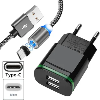 Magnetické USB Kábel Rýchla Nabíjačka nabíja Micro USB Typ C Pre Česť 9 10 lite V9 V10 V20 10i 20i 7X 7C 7A 8A 8C 8X MAX 9X