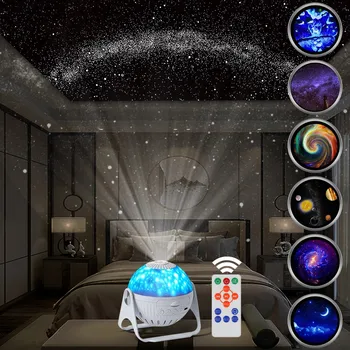 7 v 1 LED Star Projektor Nočné Svetlo 360° Otáčanie Planetárium Galaxy Hviezdne Nebo Projektor Lampa pre Izba Dekor Deti Nightlights