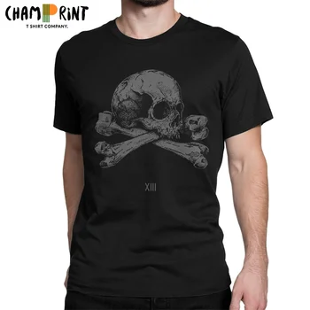 Muži T-Shirts XIII Lebky Zábavné Čistá Bavlna Tričká Krátky Rukáv Punk Pohode Kultúry Tričko okolo Krku Oblečenie 6XL