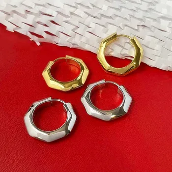 Móda Kruhu Nepravidelný Geometrické Hoop Náušnice Pre Ženy Zlato/Striebro Jednoduché Temperament Šperky Veľkoobchod