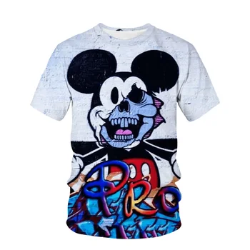 Disney pánske tričko Krátky Rukáv Klasické Funny Mickey Mouse Zábavné Animácie T-shirt Módne pánske T-shirt 2021