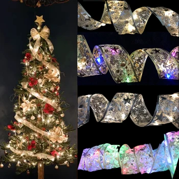 20M200 LED Double Layer Rozprávkových Svetiel Reťazce Vianočné Páse s nástrojmi Luky S LED Vianočný Stromček, Ozdoby Nový Rok Navidad Domova