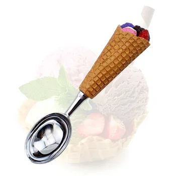 Krásny dizajn Ice cream lopatka z nehrdzavejúcej ocele, Zmrzlina komíny Strany svadobné kuchynské Náradie Darčeky pre milovníkov jedinečné jednoduché gadget